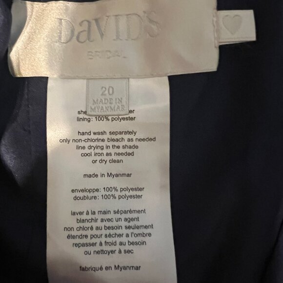 David's Bridal Bridesmaid Dress in size 20 - Picture 4 of 5